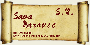Sava Marović vizit kartica